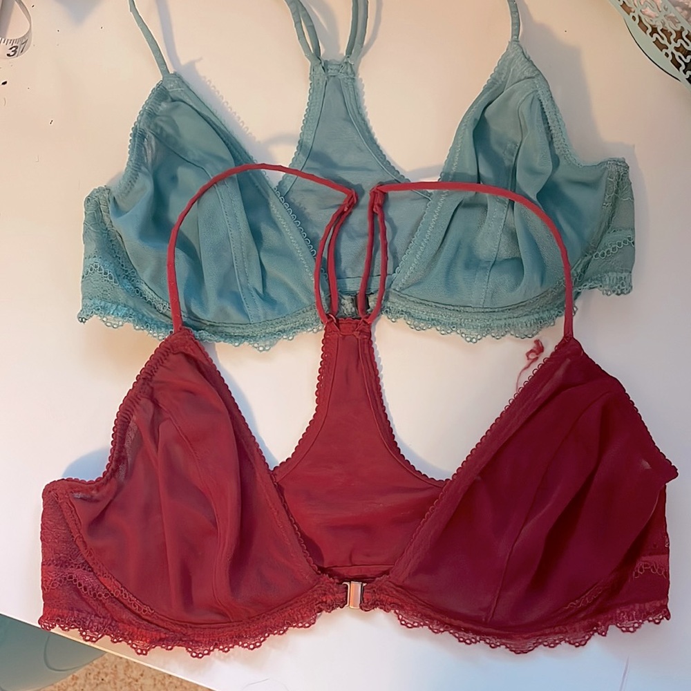 Intimately Free People 34D Front Closure Bras (two bras)